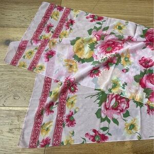 Floral silky scarf